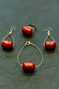 Rusztikus bordó szett