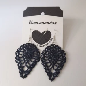 Horgolt fülbevaló - Ében ananász